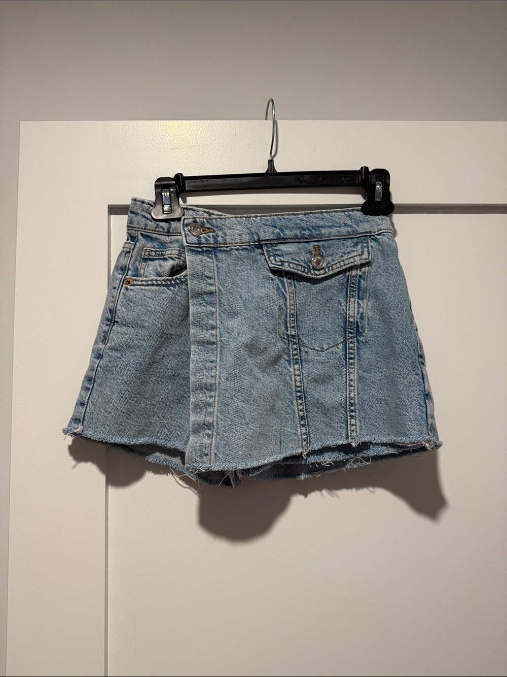 Light Wash Denim Mini Skort - girls